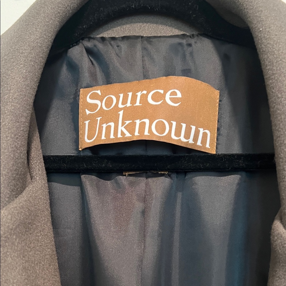 Source Unknown Wallis Oversized Grandpa Coat- Grey Medium - Picture 9 of 14